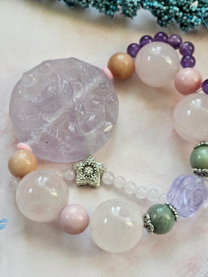 Amethyst Fox Bracelet – Intuition, Protection & Healing