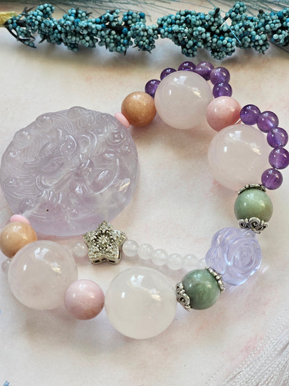 Amethyst Fox Bracelet – Intuition, Protection & Healing