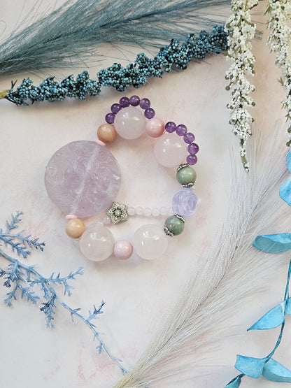 Amethyst Fox Bracelet – Intuition, Protection & Healing