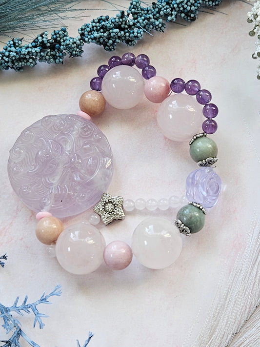 Amethyst Fox Bracelet – Intuition, Protection & Healing